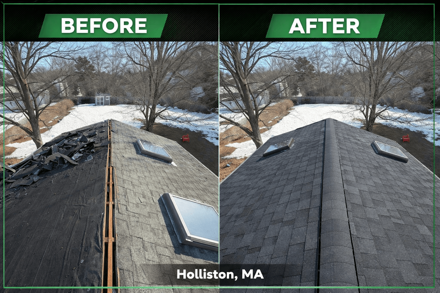 Before & after Holliston, MA