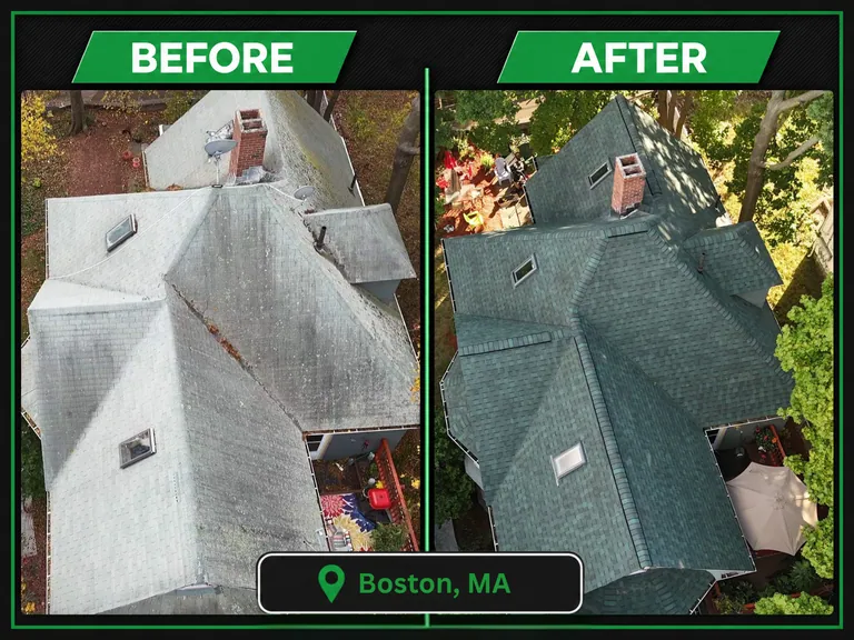 Before after roof replacement boston ma
