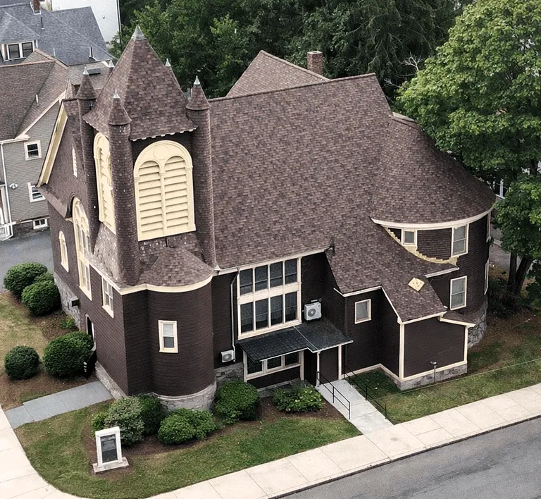 Medford church shingle roof replacement