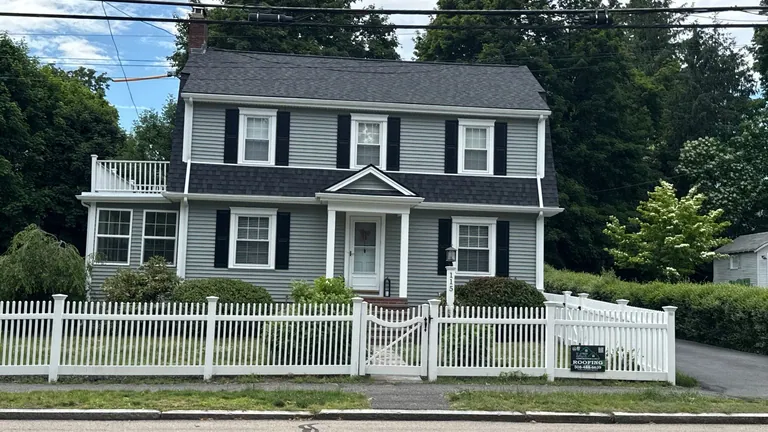 Walpole ma roof and siding front elevation